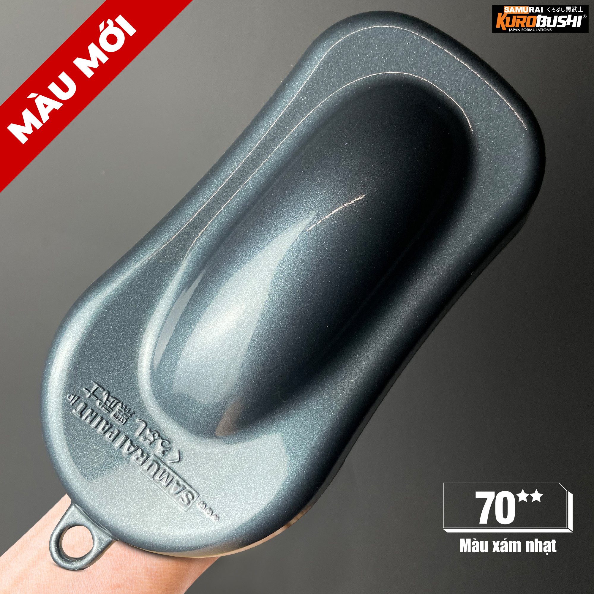 COMBO Sơn SAMURAI màu 70 gồm 4 chai đủ quy trình độ bền cao (Lót – Nền 124 - Màu 70 - Bóng )