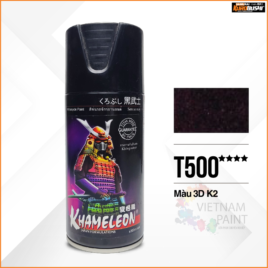 COMBO Sơn SAMURAI màu 3D T500 gồm 4 chai đủ quy trình sang xịn mịn (Lót - Nền 109A - Màu T500  - Bóng )
