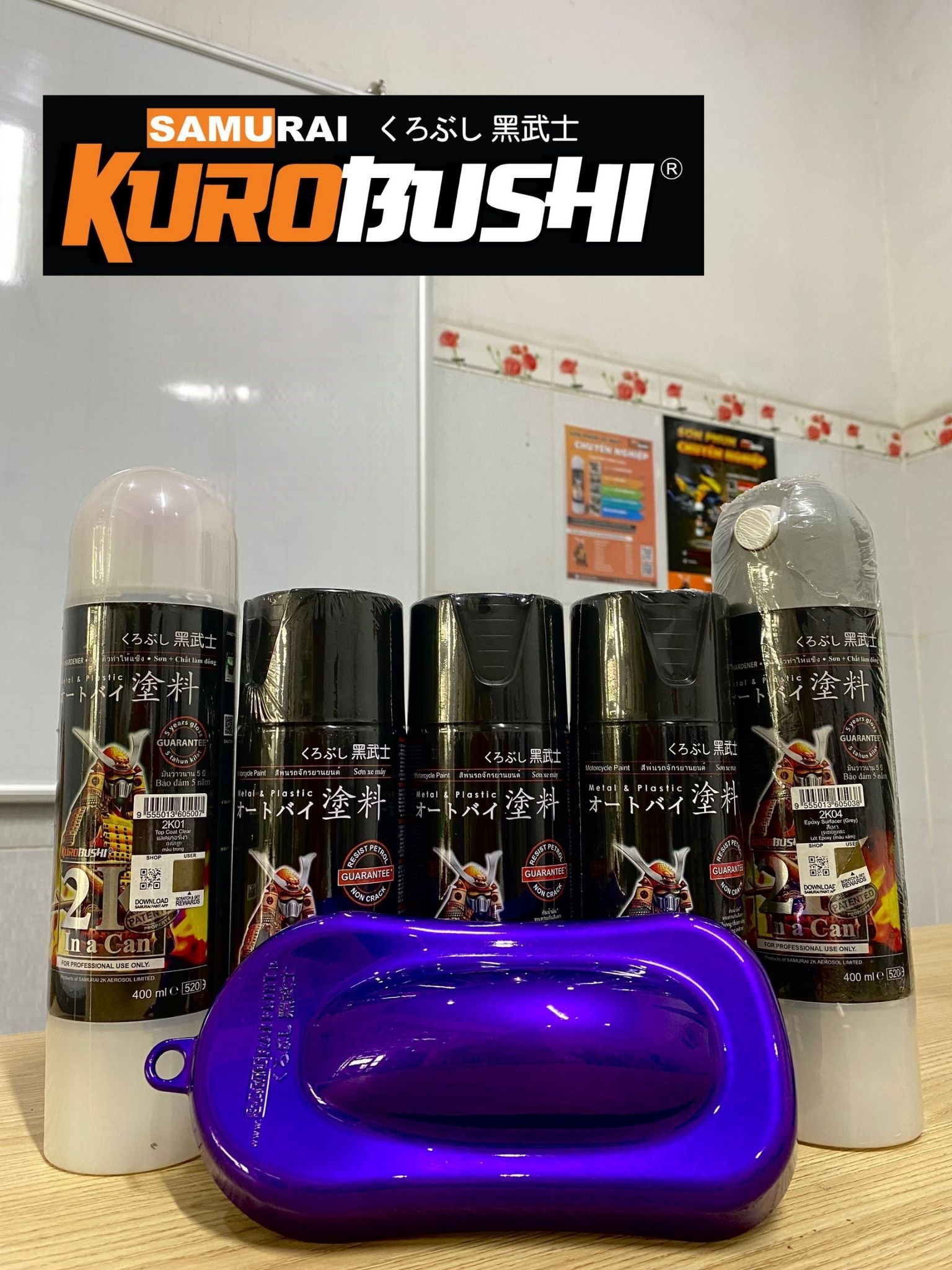 Sơn Samurai - Màu tím candy CD032 (400 ml)