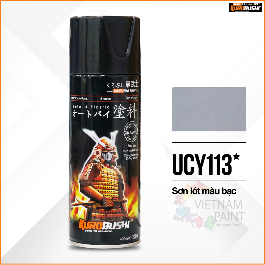 Sơn Samurai - (MÀU BẠC) SƠN LÓT UCY113 (400ml)
