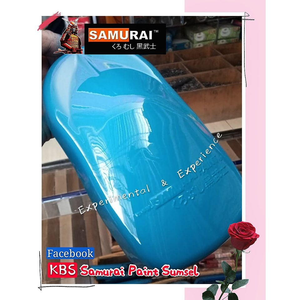 COMBO Sơn SAMURAI màu chàm 2001 gồm 4 chai đủ quy trình độ bền cao (Lót  – Nền 102 - Màu 2001 - Bóng )