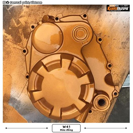 COMBO Sơn SAMURAI màu đồng W41 gồm 4 chai đủ quy trình độ bền cao (Lót  – Nền 124 - Màu W41 - Bóng )