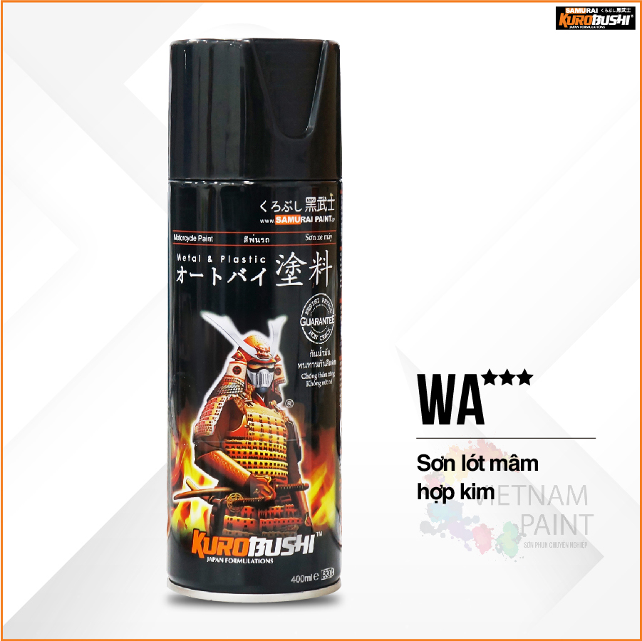 Sơn xịt Samurai Kurobushi - SƠN LÓT MÂM HỢP KIM WA (400 ml)