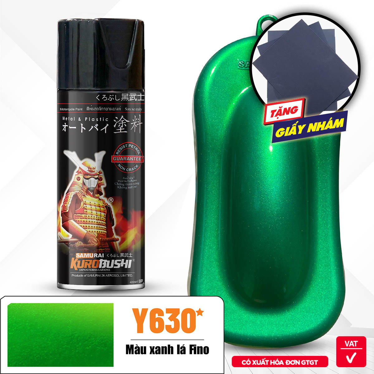 Sơn Samurai - màu xanh lá Fino Y630 (400 ml)