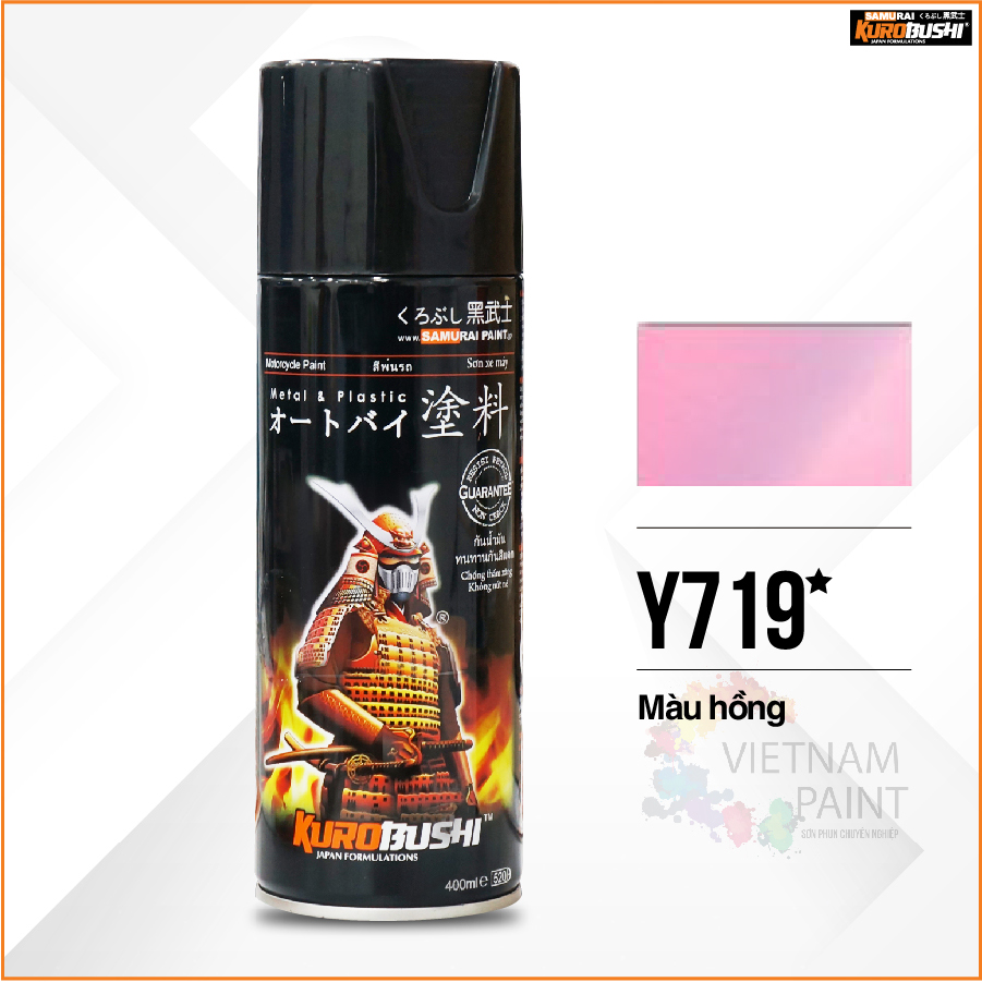 Sơn xịt Samurai Kurobushi - MÀU HỒNG Yamaha Y719 (400ml)