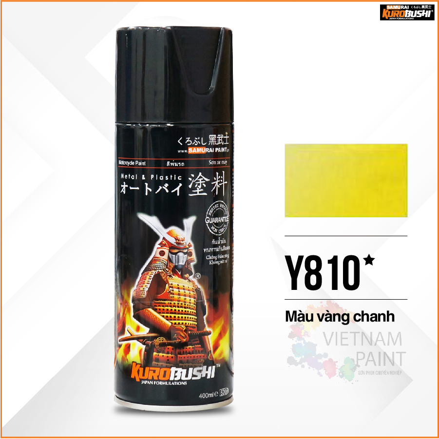 Sơn xịt Samurai Kurobushi - MÀU VÀNG CHANH Yamaha Y810 (400ml)
