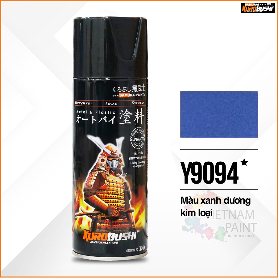 Sơn xịt Samurai Kurobushi - MÀU XANH KIM LOẠI Yamaha Y9094 (400ml)