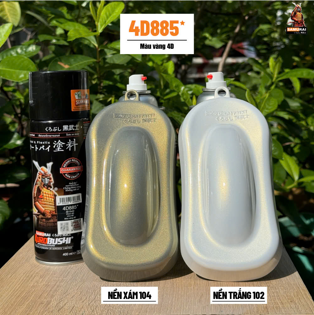 Sơn xịt Samurai Kurobushi - MÀU VÀNG 4D 4D885* (400ml)