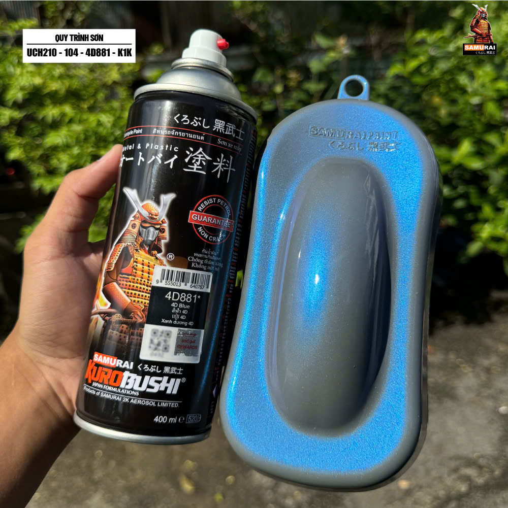 Sơn xịt Samurai Kurobushi - MÀU XANH DƯƠNG 4D 4D881* (400ml)