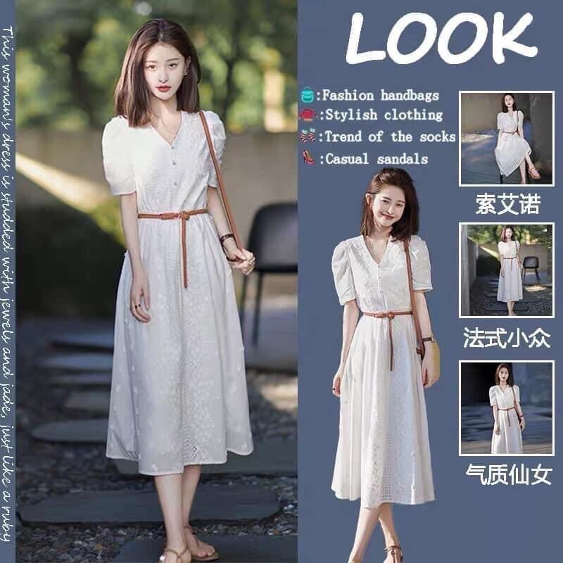 váy trắng kèm belt-TN6.0406