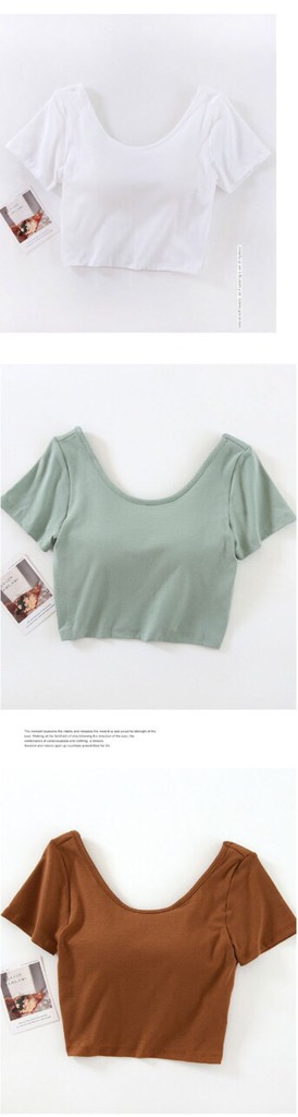 Áo crop kèm bra- TN3.0106