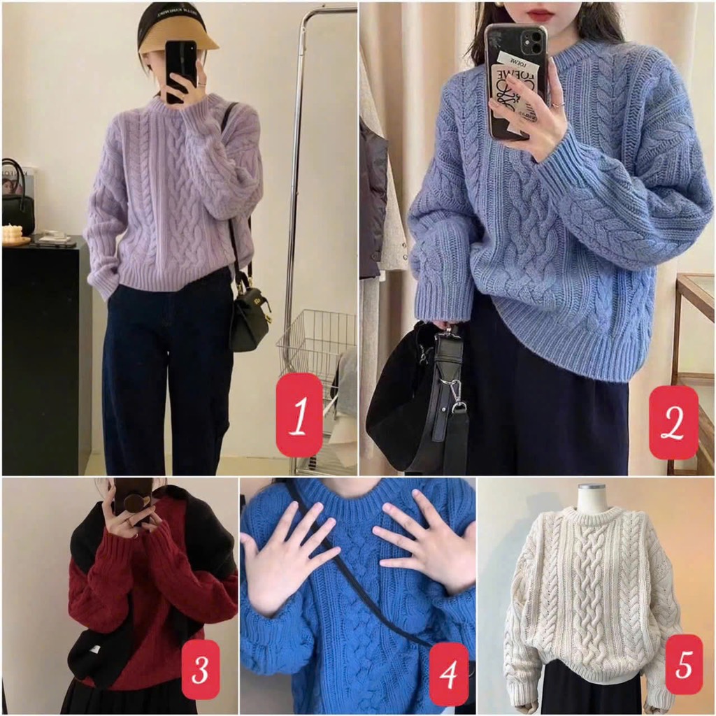 Áo len vặn thừng-R24.279.24