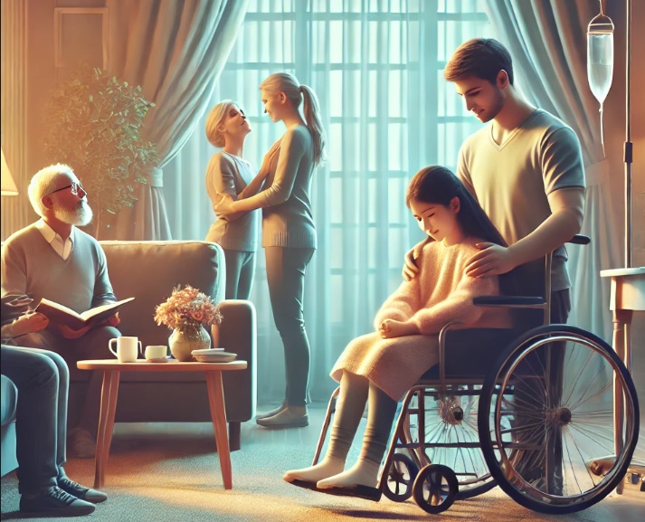 Cách nắng nghe và chia sẻ, hỗ trợ người thân bị liệt nửa người