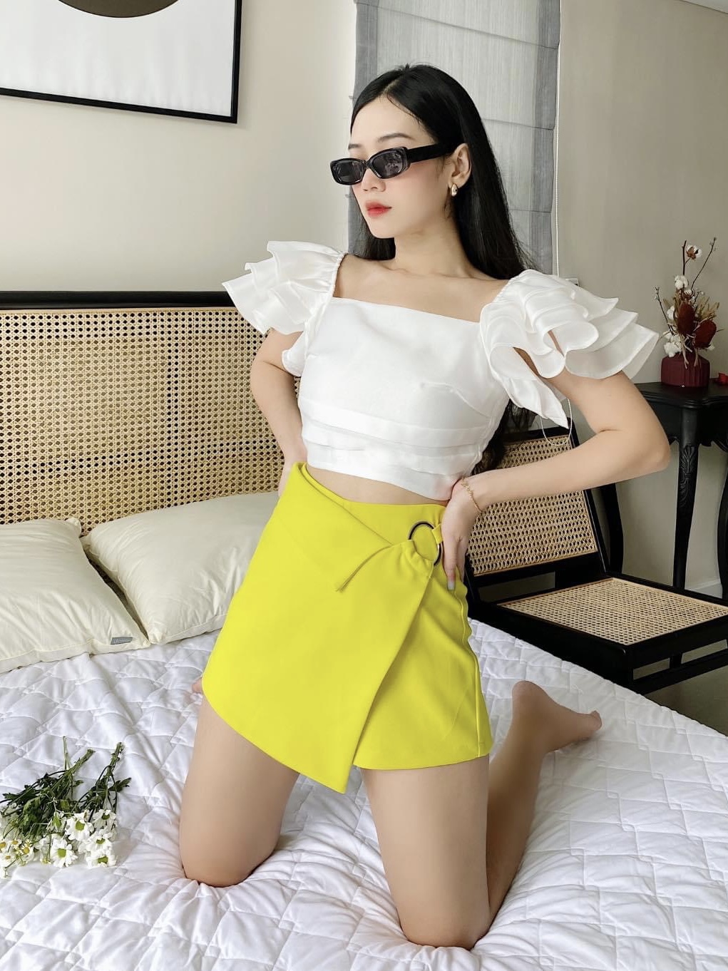 VÁY BABYDOLL XANH BƠ SAU TAY BỒNG SIÊU XINH | Shopee Việt Nam