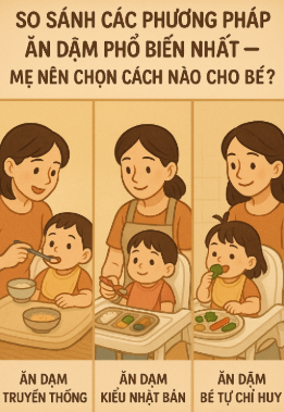 So Sánh Các Phương Pháp Ăn Dặm Phổ Biến Nhất – Mẹ Nên Chọn Cách Nào Cho Bé?