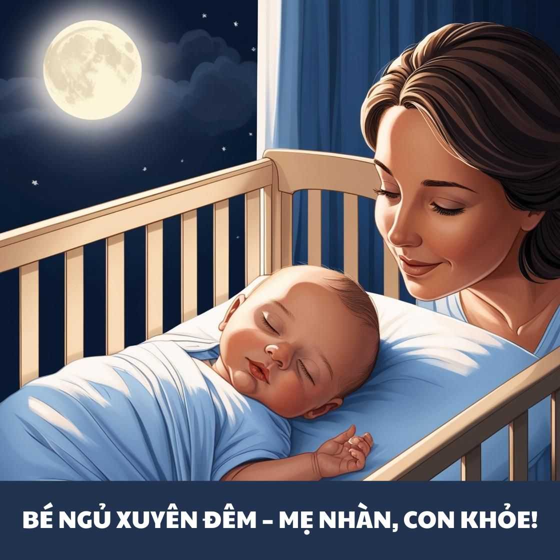 Bí Quyết Tập Cho Bé Ngủ Xuyên Đêm – Mẹ Nhàn Tênh, Bé Khỏe Mạnh