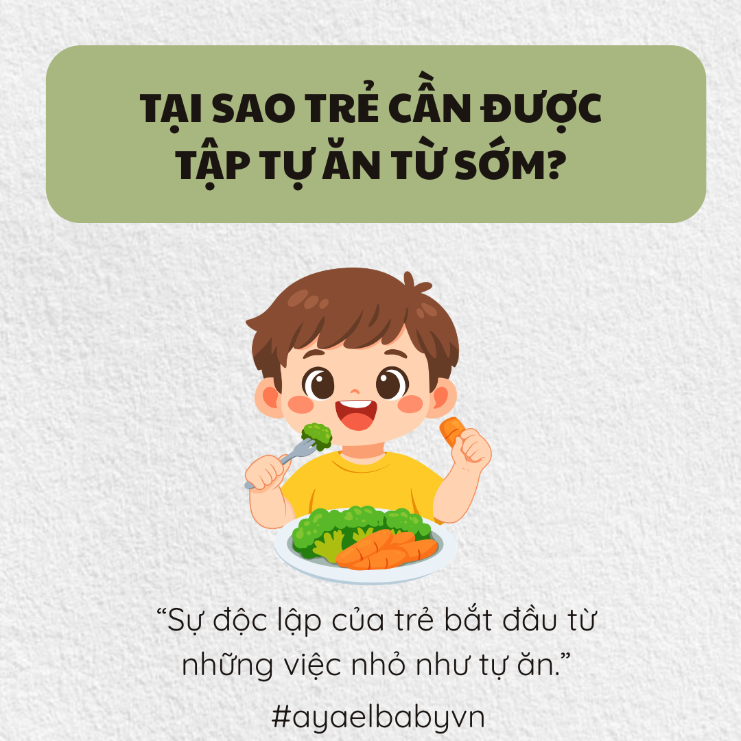 TẠI SAO TRẺ CẦN ĐƯỢC TẬP TỰ ĂN TỪ SỚM?