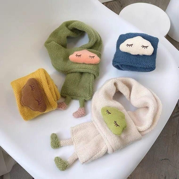 KHĂN CHOÀNG CỔ LEN HÌNH ĐÁM MÂY CHO BÉ