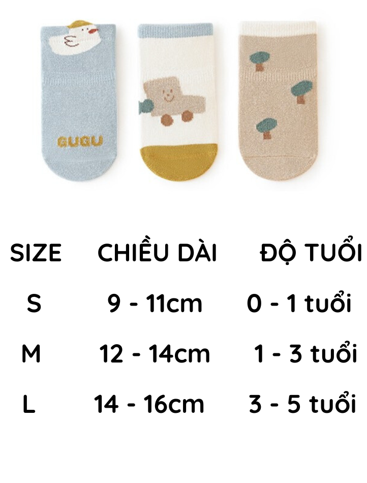 Tất Vớ Trơn Hình Hoạt Hình CHỐNG TRƠN TRƯỢT Đáng Yêu Giữ Ấm Chân Cho Bé