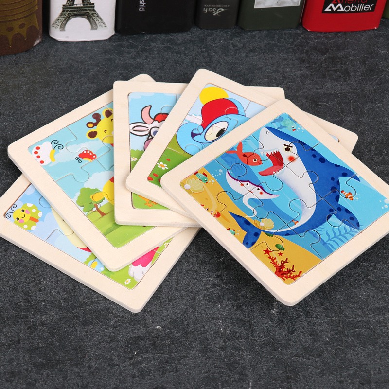 Đồ Chơi Giáo Dục Xếp Hình Động Vật 9 Mảnh Cho Bé