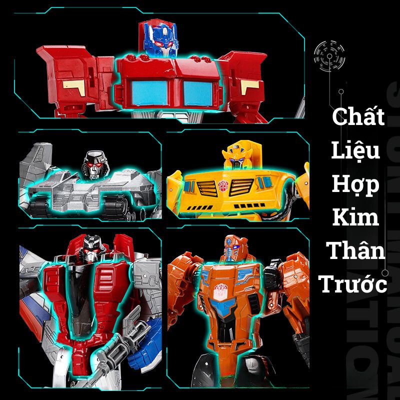 Đồ Chơi Mô Hình Lắp Ráp Robot Biến Hình Transformer Thân Hợp Kim Cho Bé Giải Trí Rèn Luyện Tư Duy Thông Minh