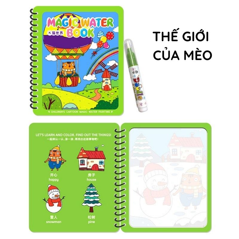 Đồ Chơi Quyến Sách Tô Màu Ma Thuật Kèm Bút Đa Dạng Chủ Đề Cho Bé