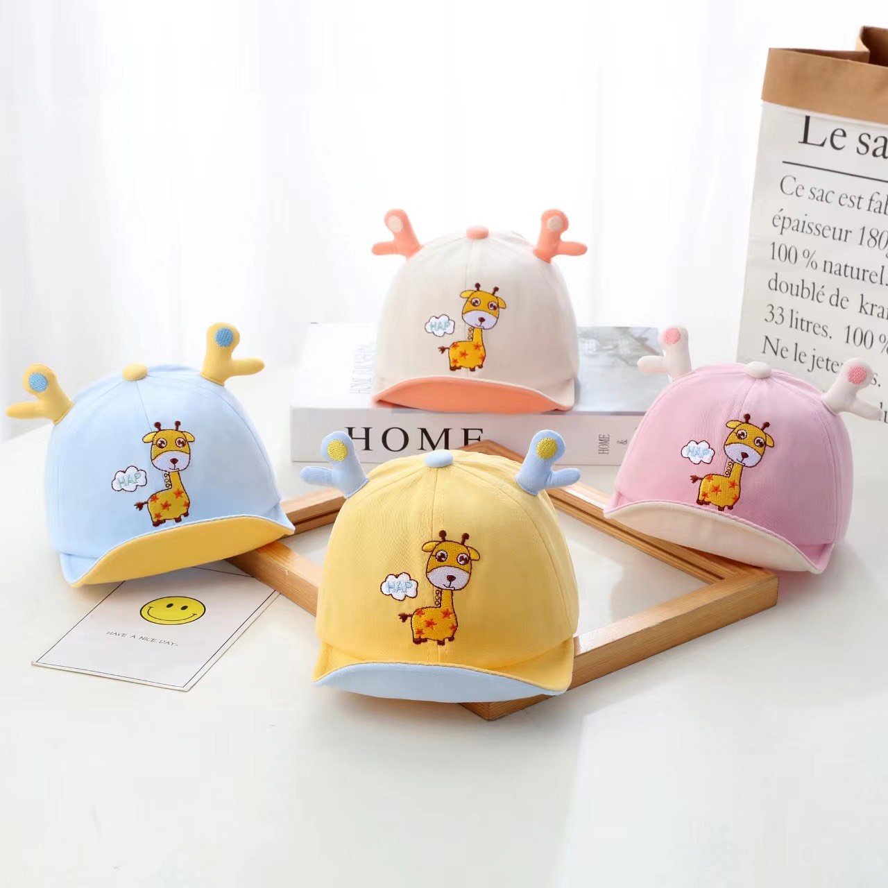 Mũ Nón Lưỡi Trai Tai 3D Hình Thú Đáng Yêu Cho Bé Từ 3 Tháng - 3 Tuổi