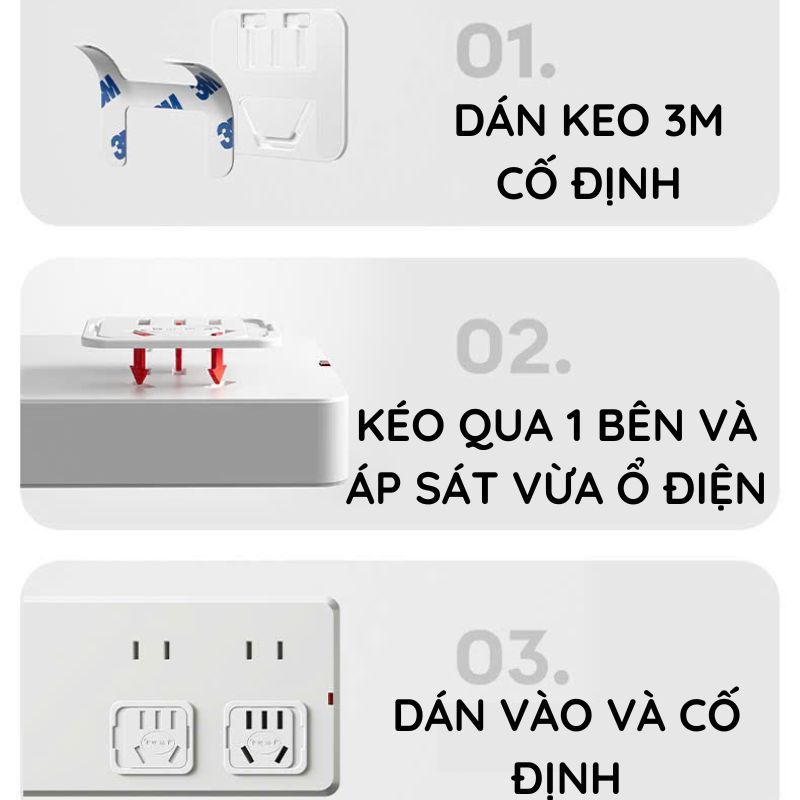 Combo 6 Miếng Dán Che Ổ Điện Đóng Mở Ngang Bảo Vệ An Toàn Cho Bé