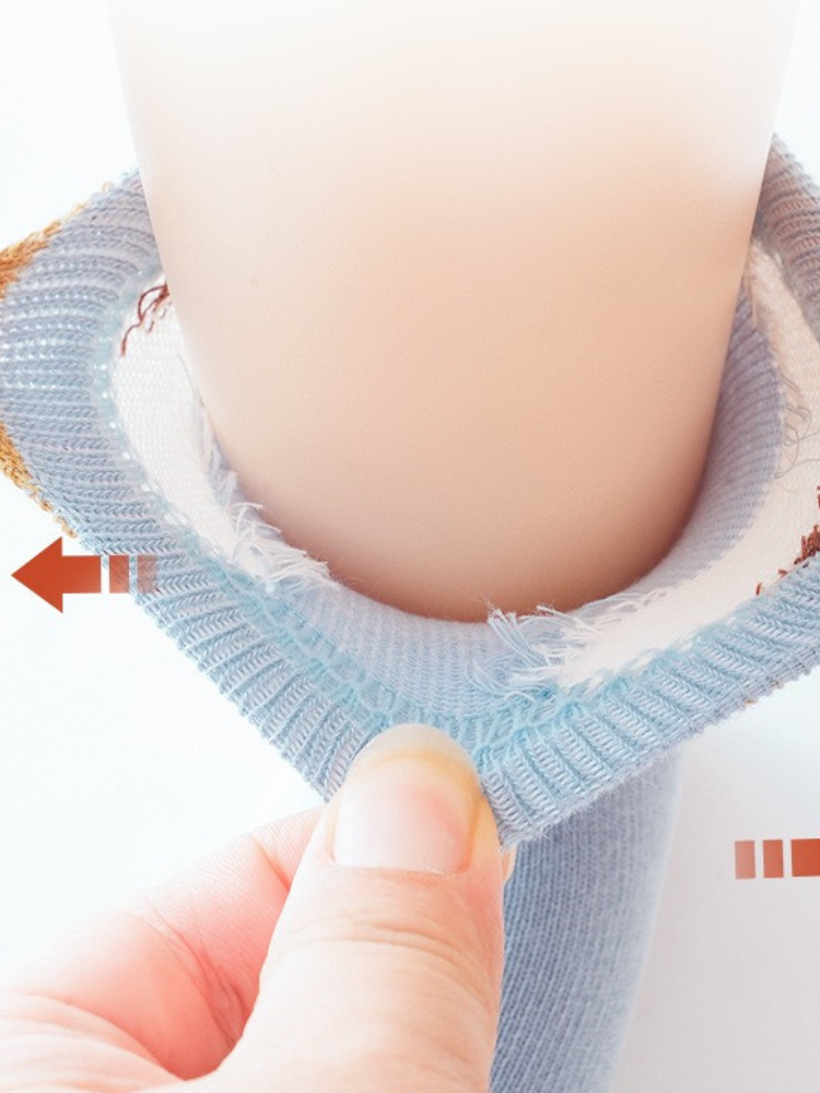 Tất Vớ Trơn Hoạt Hình Đáng Yêu Giữ Ấm Chân Cho Bé