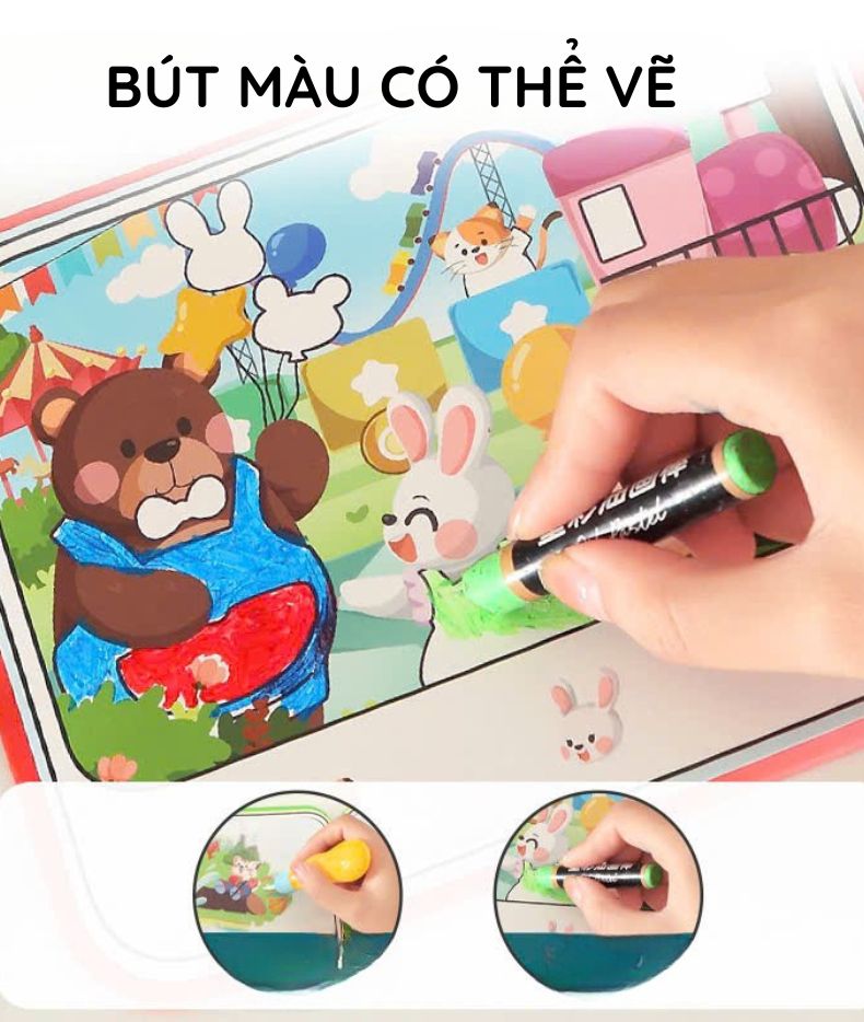 Đồ Chơi Sách Ma Thuật Cao Cấp Kèm Bút Đa Dạng Chủ Đề Dành Cho Bé