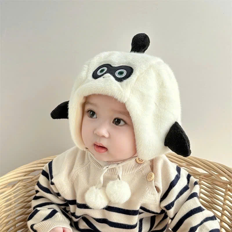 Nón Lông Cừu MẶT THÚ HÀI HƯỚC Có Dây Bảo Vệ Tai Dành Cho Bé