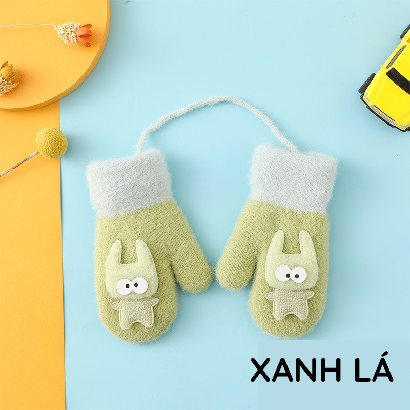 Bao Tay 3D Có Dây Lấp Lánh Nhiều Màu Giữ Ấm Tay Cho Bé