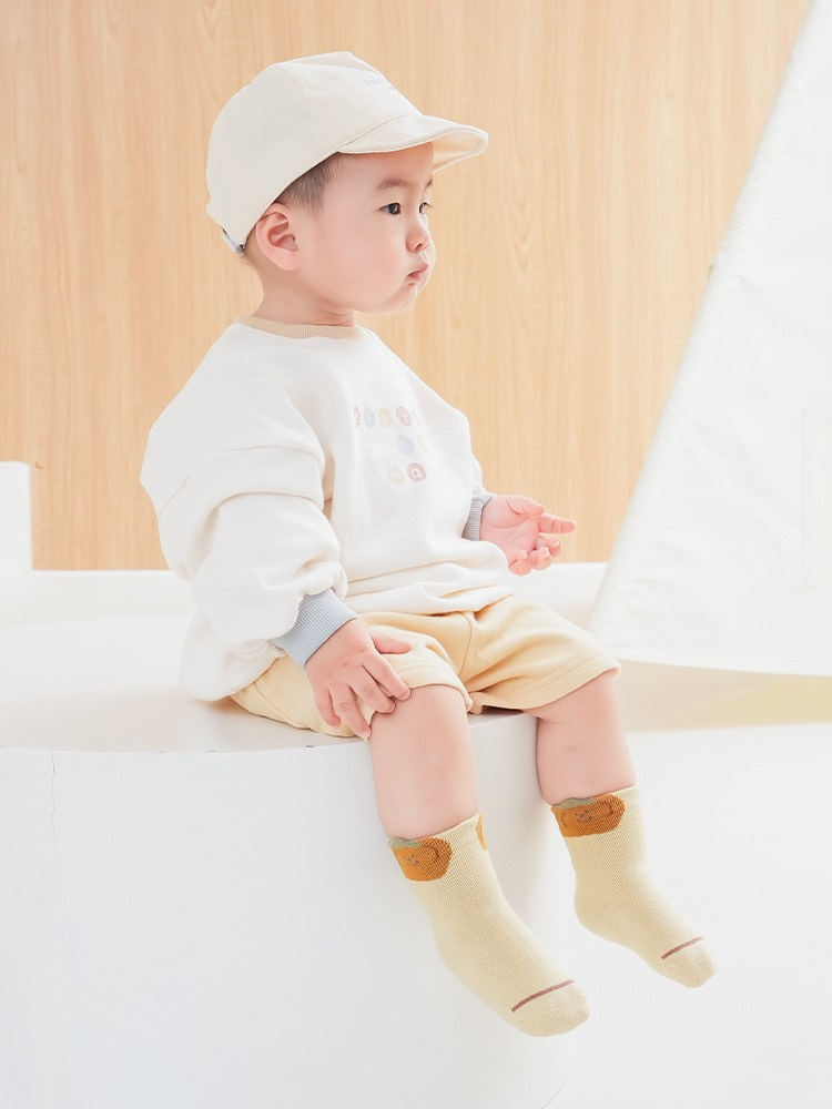 Tất Vớ Trơn Hoạt Hình Đáng Yêu Giữ Ấm Chân Cho Bé