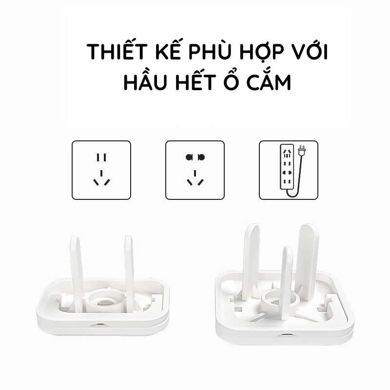Nút Che Ổ Điện Khóa Xoay Set 6 Cái Bảo Vệ An Toàn Cho Bé