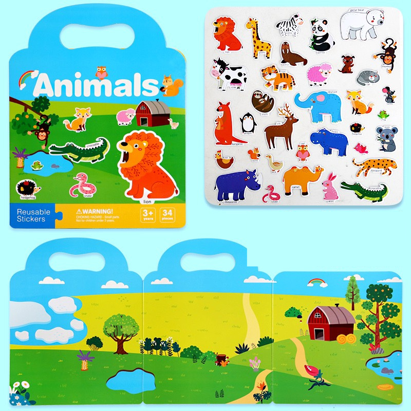 Đồ Chơi Giáo Dục STICKER Nhãn Dán Nhiều Chủ Đề Có Thể Tái Sử Dụng