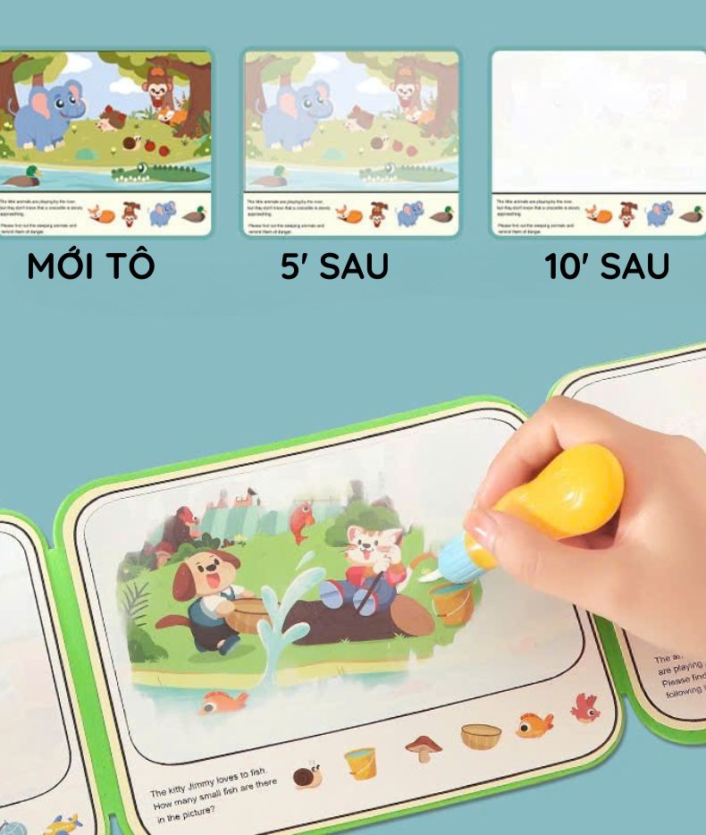 Đồ Chơi Sách Ma Thuật Cao Cấp Kèm Bút Đa Dạng Chủ Đề Dành Cho Bé
