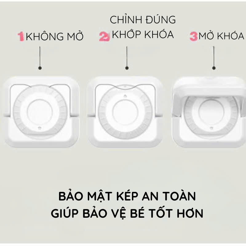 Nút Che Ổ Điện Khóa Xoay Set 6 Cái Bảo Vệ An Toàn Cho Bé