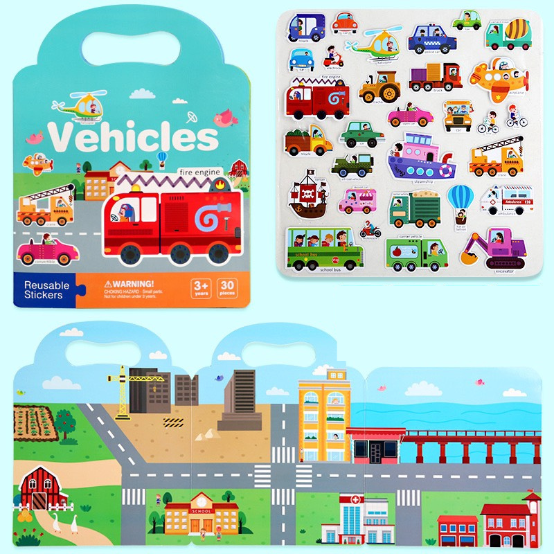 Đồ Chơi Giáo Dục STICKER Nhãn Dán Nhiều Chủ Đề Có Thể Tái Sử Dụng