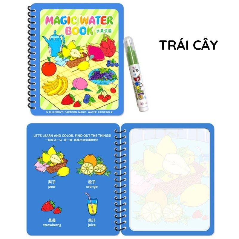 Đồ Chơi Quyến Sách Tô Màu Ma Thuật Kèm Bút Đa Dạng Chủ Đề Cho Bé