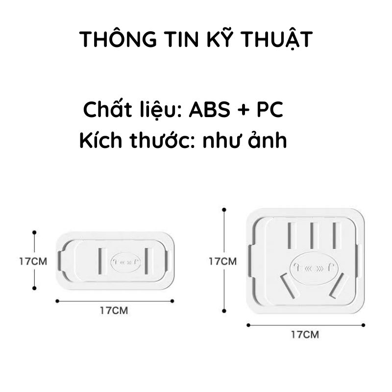 Combo 6 Miếng Dán Che Ổ Điện Đóng Mở Ngang Bảo Vệ An Toàn Cho Bé