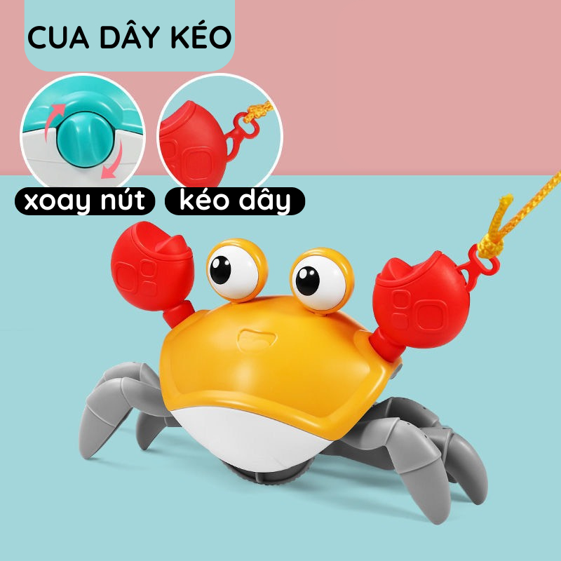 Đồ Chơi Cho Bé Con Cua Cảm Biến Biết Tự Động Chạy Trốn, Có Đèn Và Nhạc Vui Nhộn
