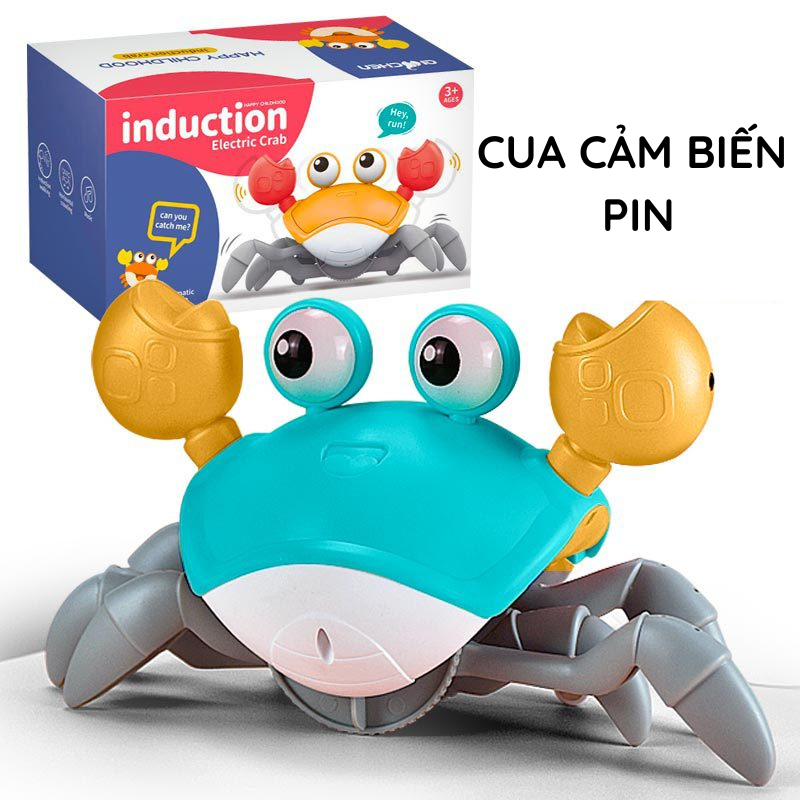 Đồ Chơi Cho Bé Con Cua Cảm Biến Biết Tự Động Chạy Trốn, Có Đèn Và Nhạc Vui Nhộn