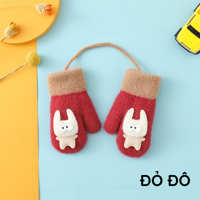 Bao Tay 3D Có Dây Lấp Lánh Nhiều Màu Giữ Ấm Tay Cho Bé