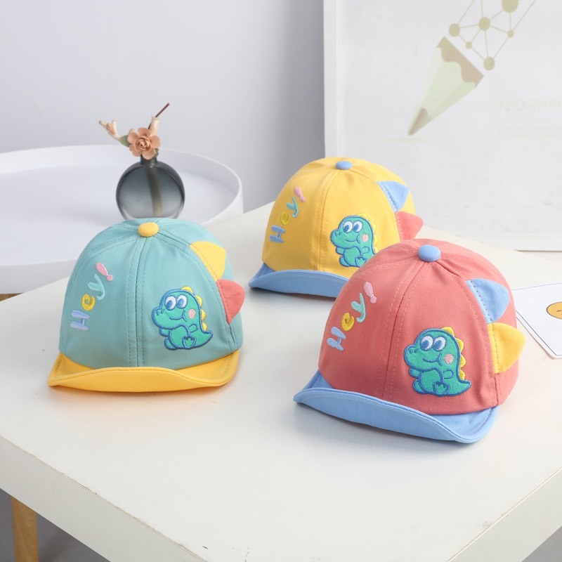 Mũ Nón Lưỡi Trai Khủng Long Dành Cho Bé 3 Tháng - 3 Tuổi