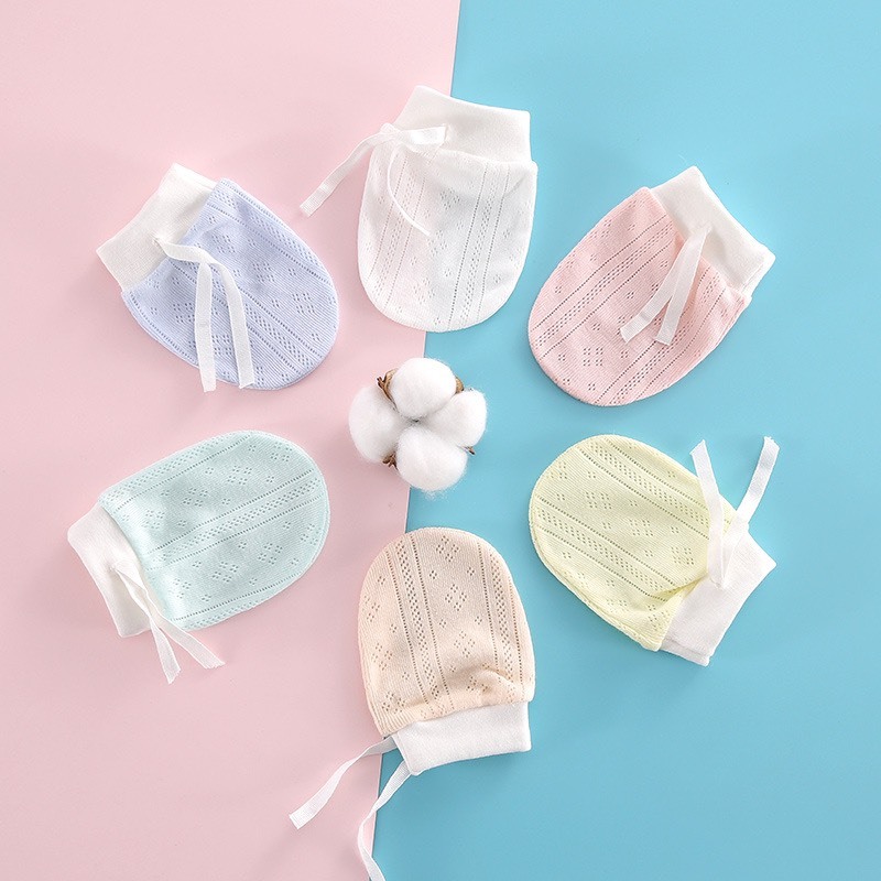 Bao Tay Lưới Trơn Thông Thoáng Dành Cho Bé Sơ Sinh Từ 0 - 12 Tháng