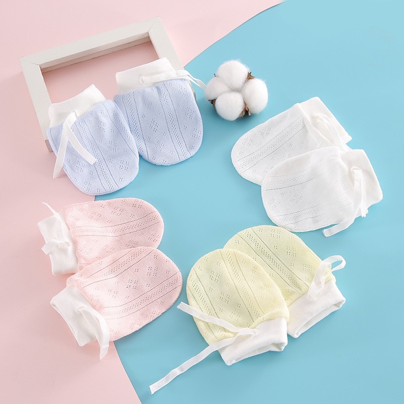 Bao Tay Lưới Trơn Thông Thoáng Dành Cho Bé Sơ Sinh Từ 0 - 12 Tháng
