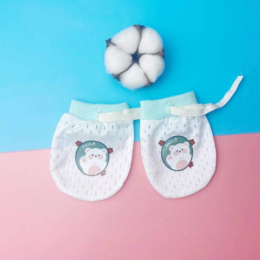 Bao Tay Lưới 2D Thông Thoáng Cho Trẻ Sơ Sinh 0 - 12 Tháng