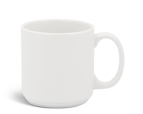 Ca thấp quai tròn 0.35 L - Jasmine - Trắng