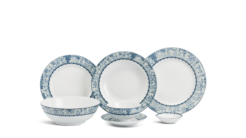 Dĩa tròn 20 cm - Jasmine - Vinh Quy Nhạt