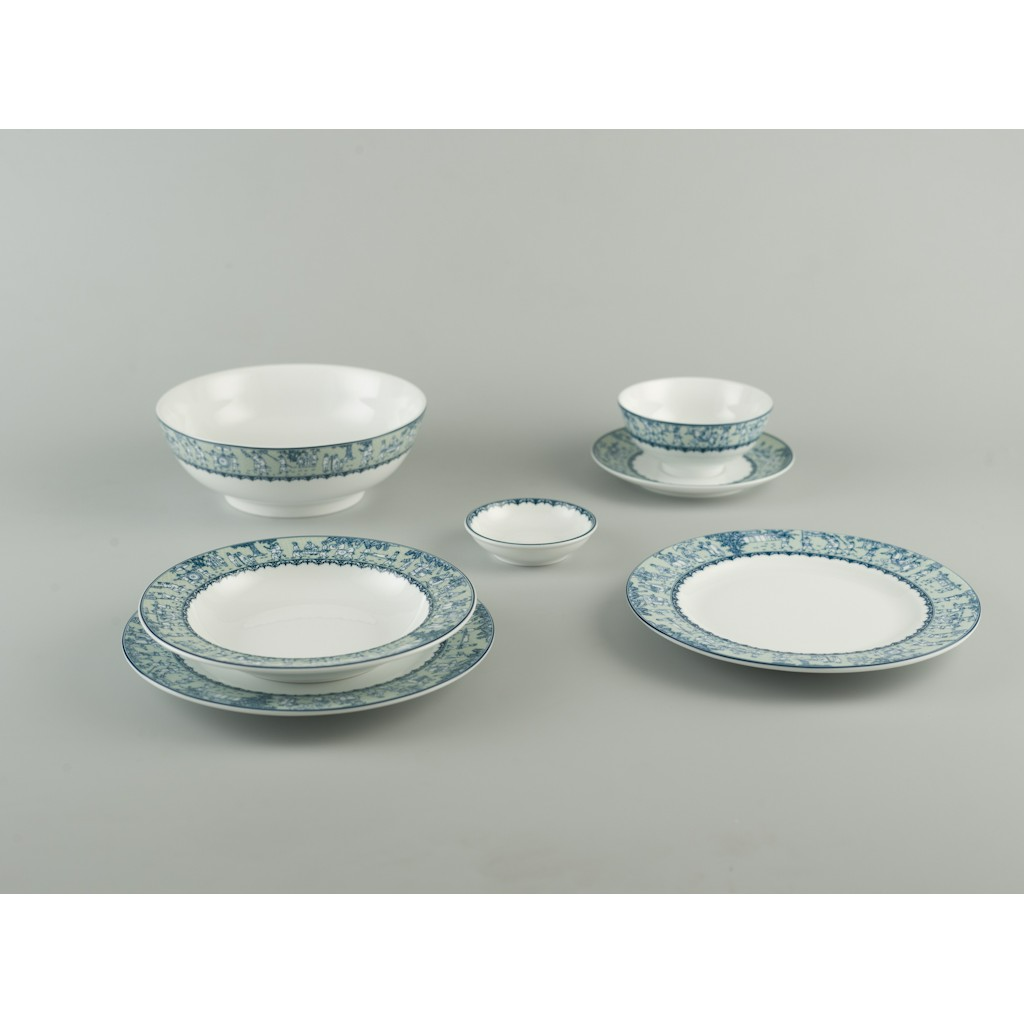 Dĩa tròn 20 cm - Jasmine - Vinh Quy Nhạt